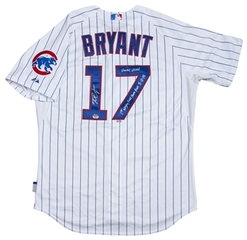 2015 Kris Bryant Game Used And Signed Chicago Cubs Home Jersey From 5/11/2015 -First HR At Wrigley (MLB Authenticated/Fanatics)